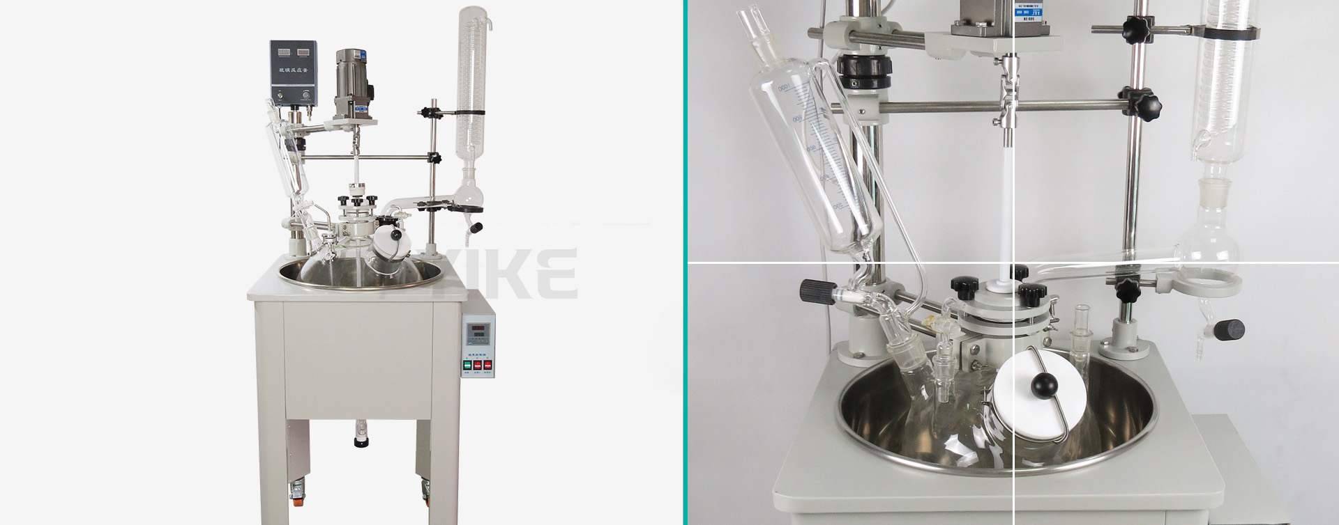 100L单层玻璃反应釜细节图片