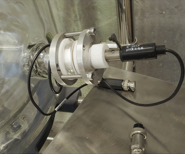 50L双层玻璃釜体加装酸度计